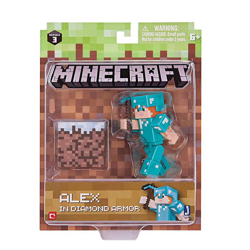 Figurina Minecraft Seria 3 Alex In Diamond Armour